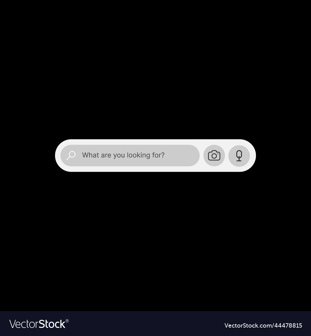 Search bar widget ui concept on black background