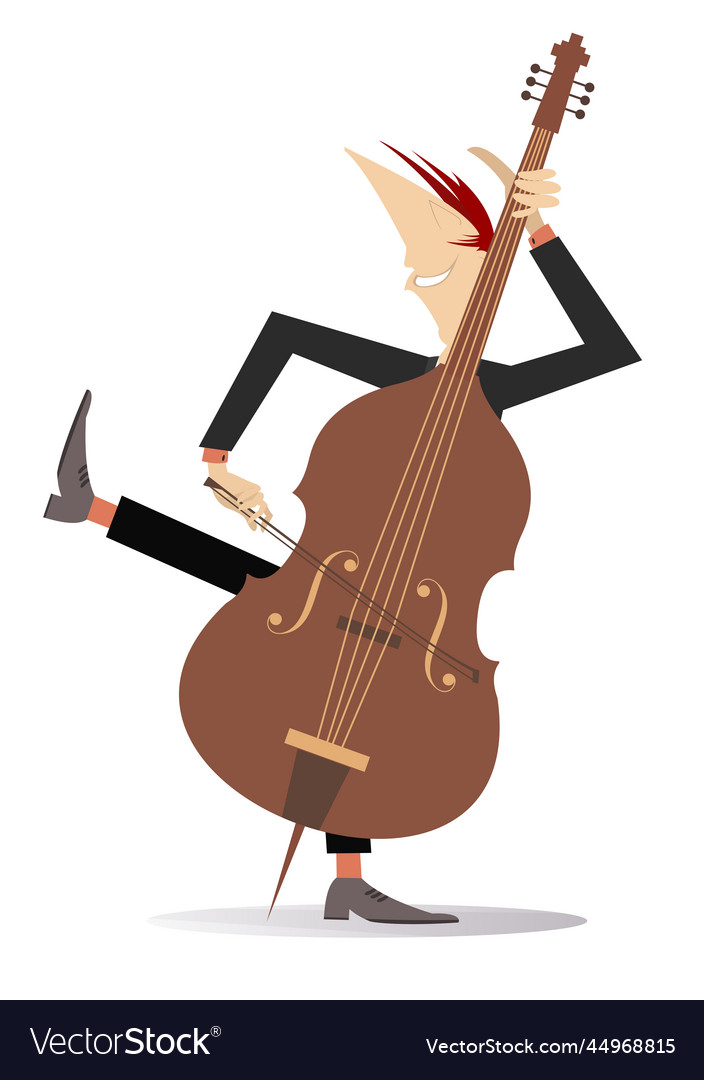 Smiling cellist Royalty Free Vector Image - VectorStock