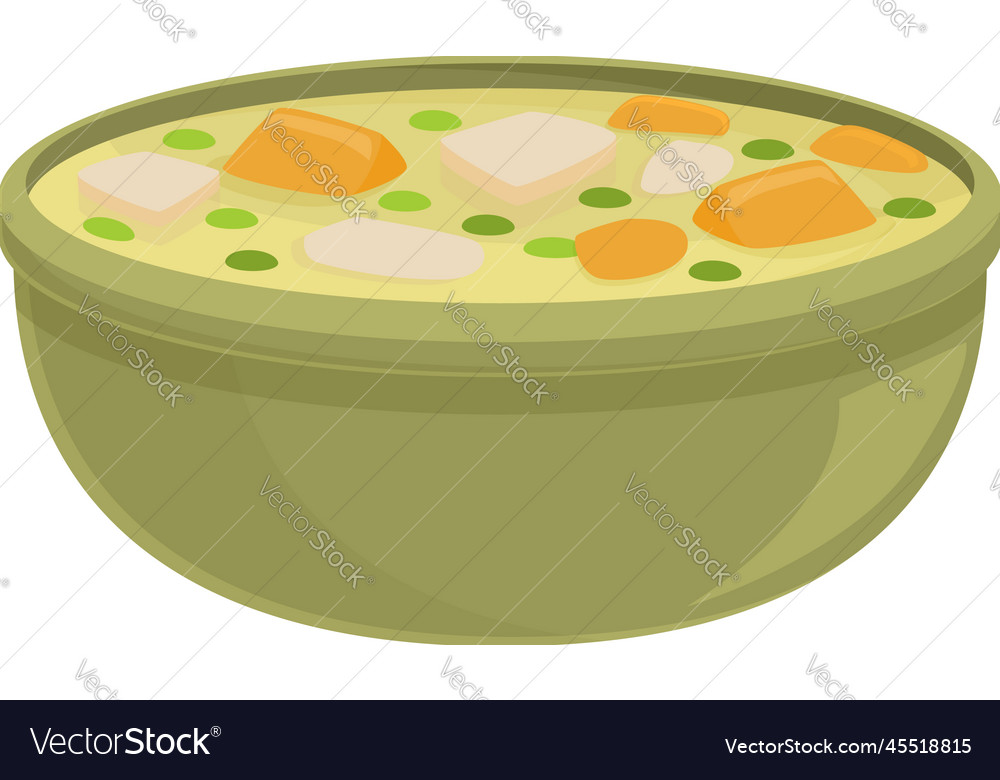 Soup icon cartoon dish food Royalty Free Vector Image