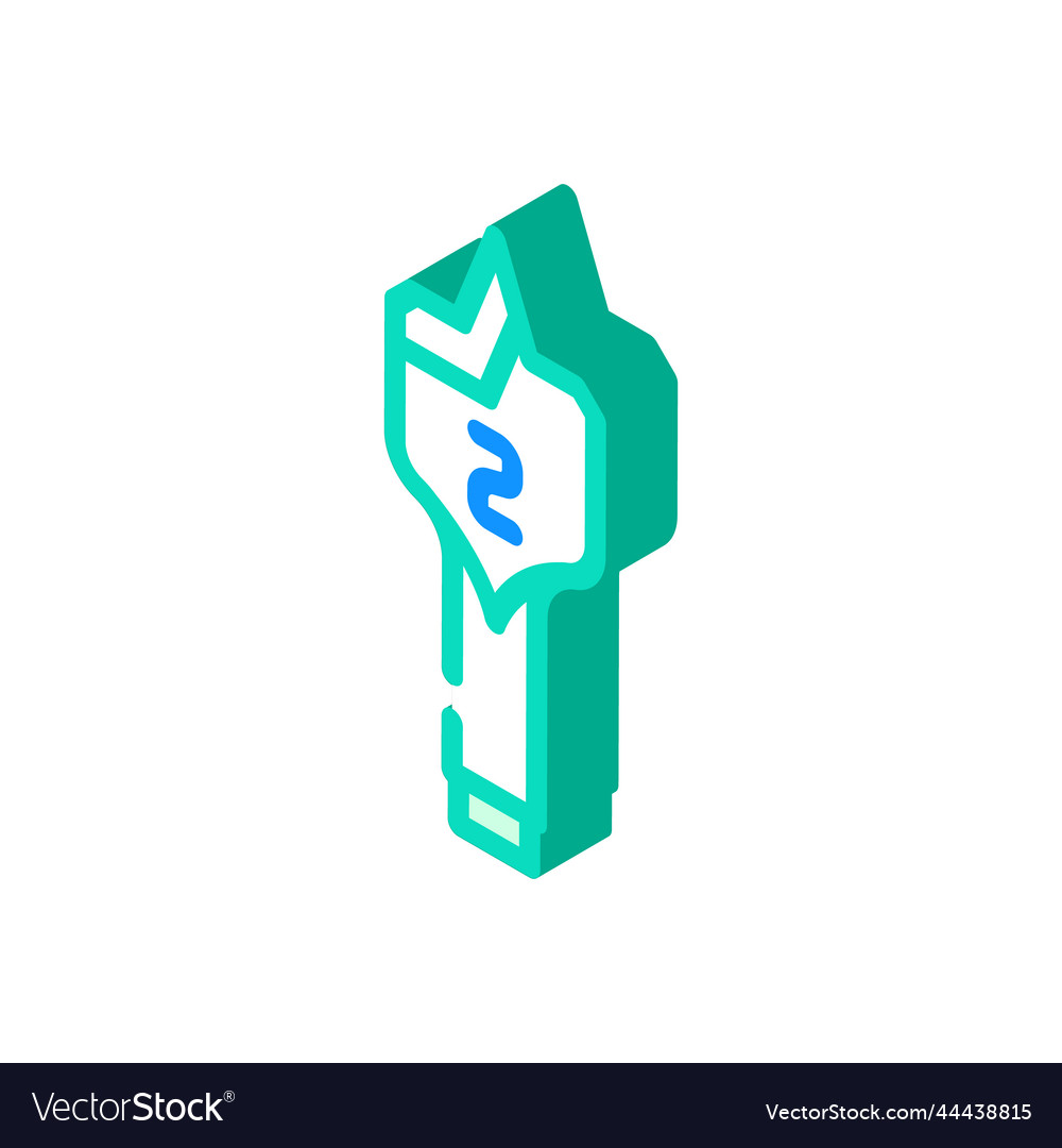 Spade drill bit isometric icon