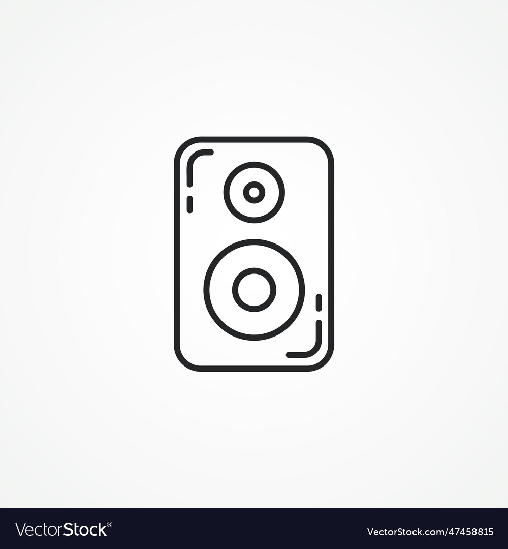 Speaker line icon music speakers line icon Vector Image