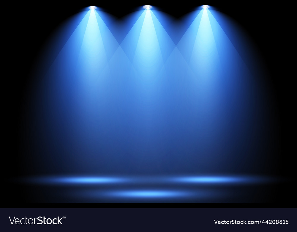 Spotlights scene light effects glow Royalty Free Vector