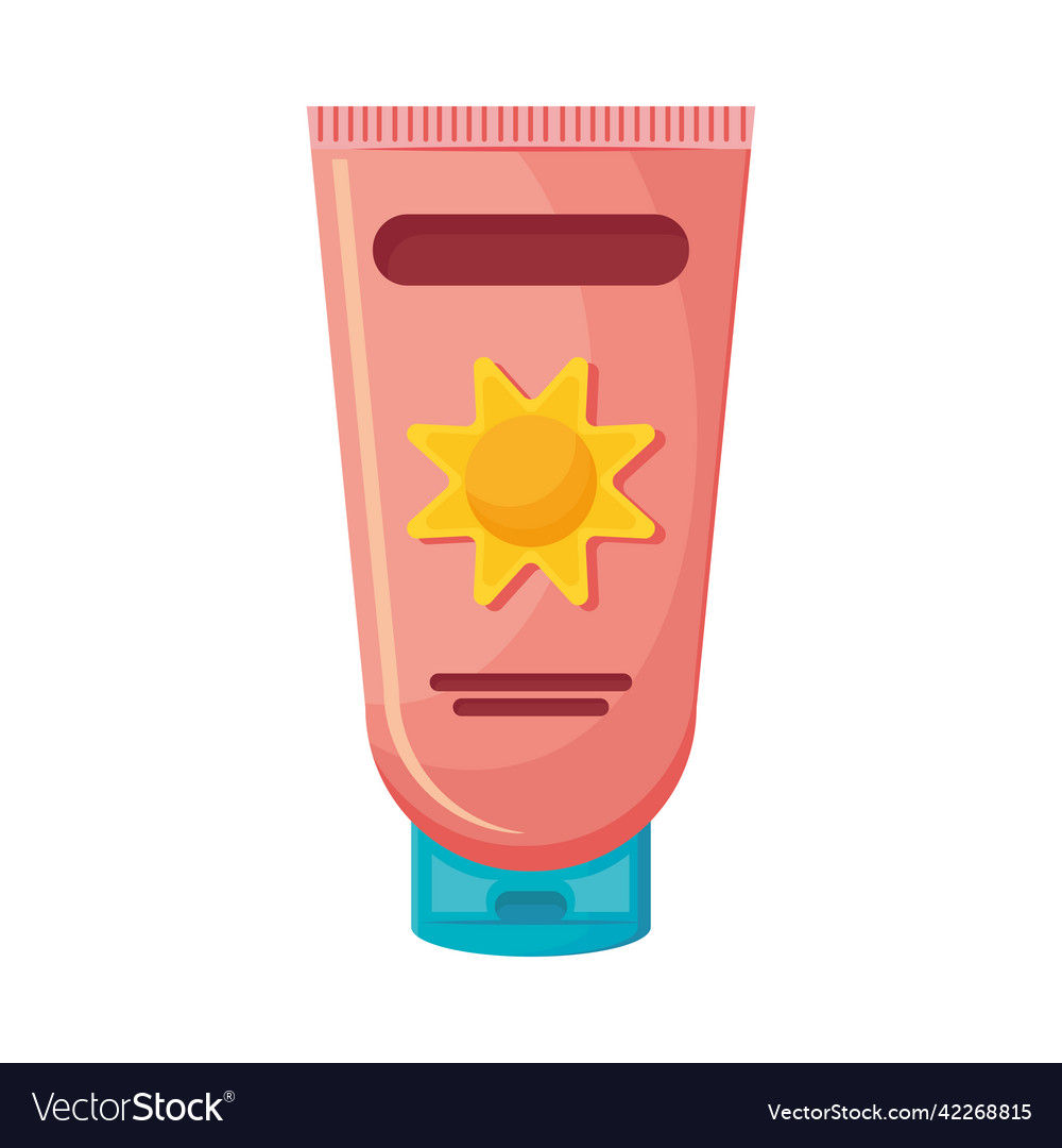 Sun blocker protection product Royalty Free Vector Image