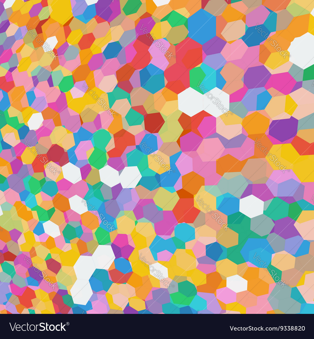 Abstract background with colorful hex polygons Vector Image