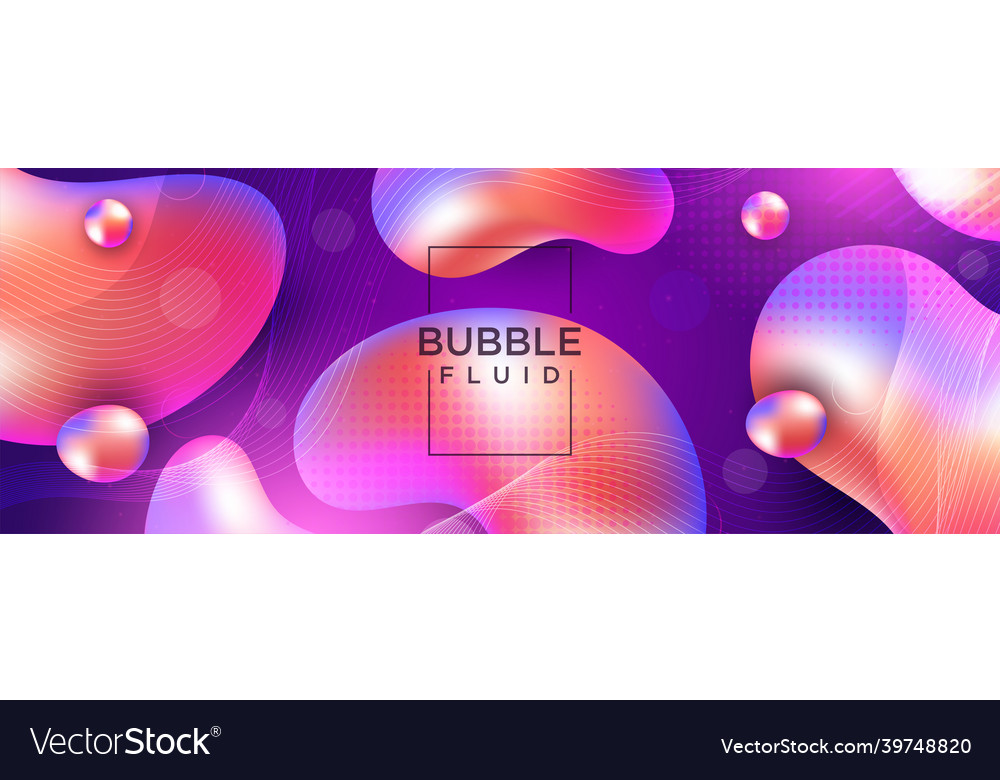 Abstract colorful bubble with fluid dynamic