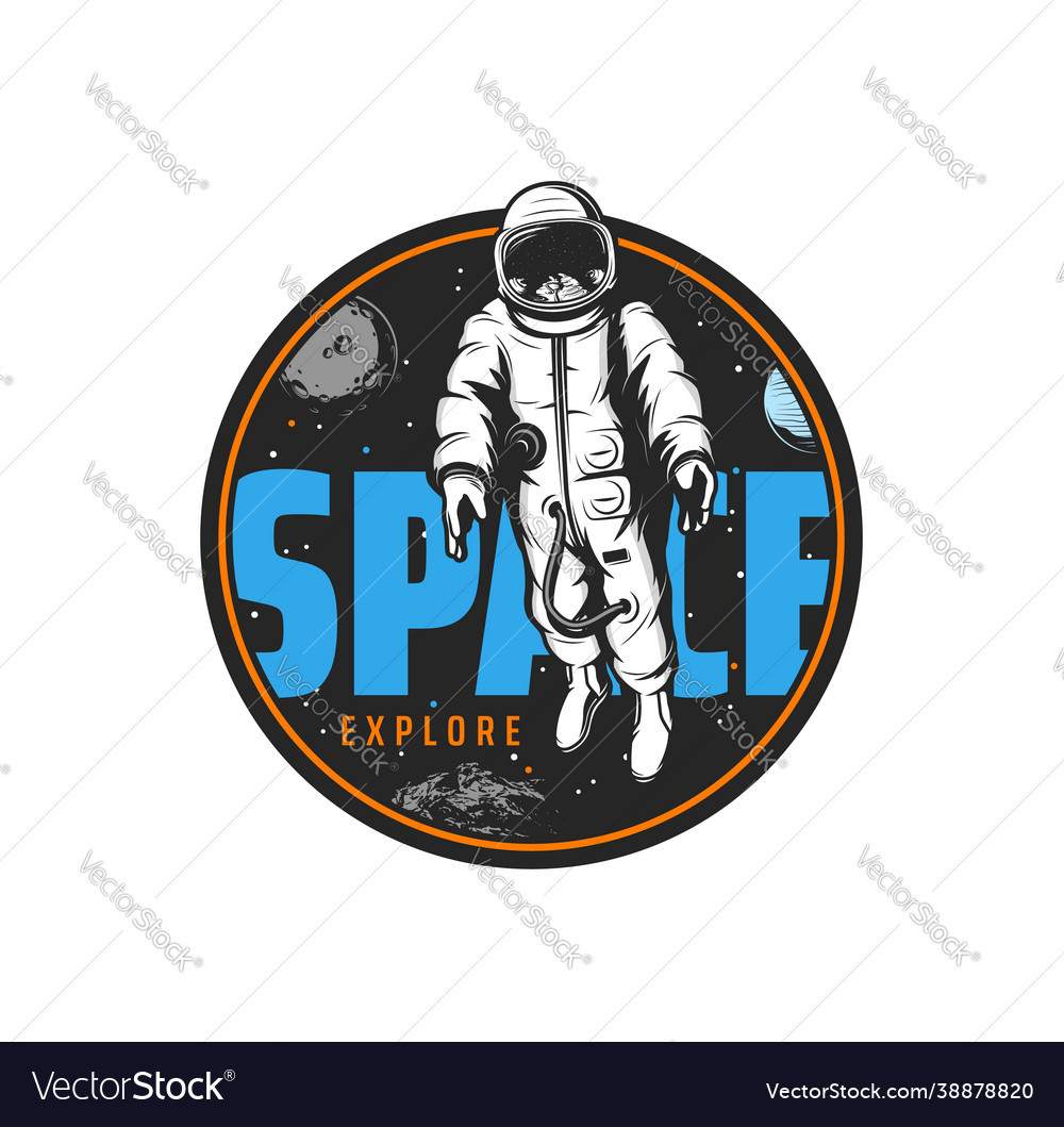 Astronaut in space icon spaceman or cosmonaut Vector Image