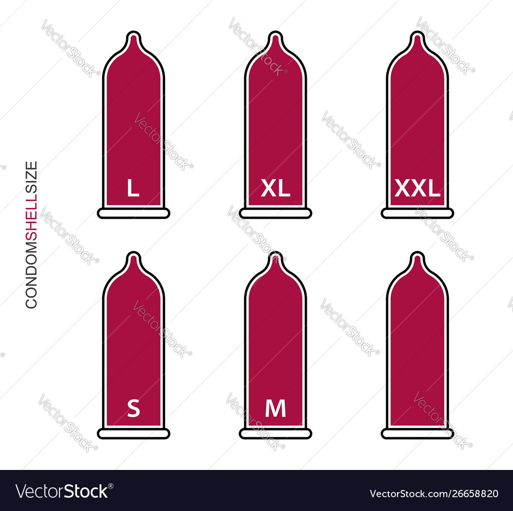 Comdom expanded size set red Vector Image Comdom expanded size set red