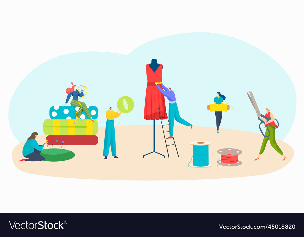 Fashion tailor work handicraft concept