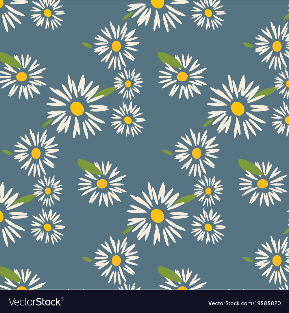 Floral pattern in doodle style with flowers