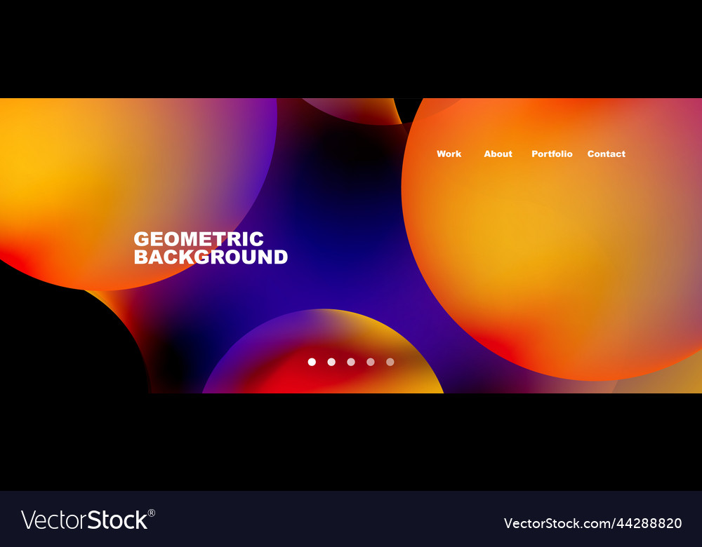 Flowing gradient colors and round elements vector image Flowing gradient colors and round elements