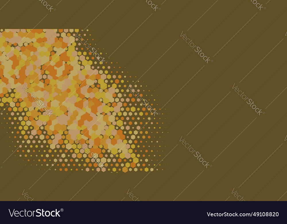 Geometric multi size hexagon with color