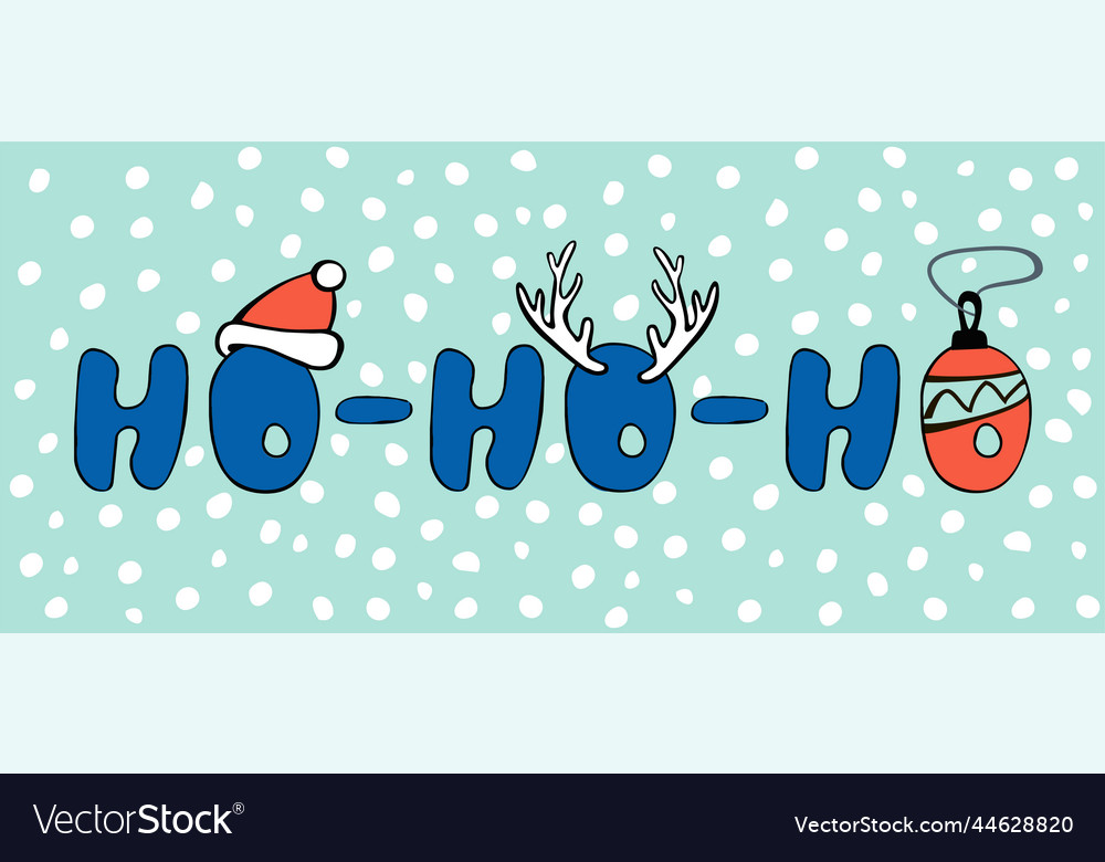 Ho merry christmas typography design