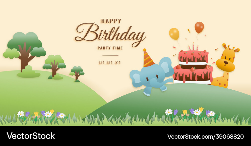 Invitation birthday greeting card Royalty Free Vector Image
