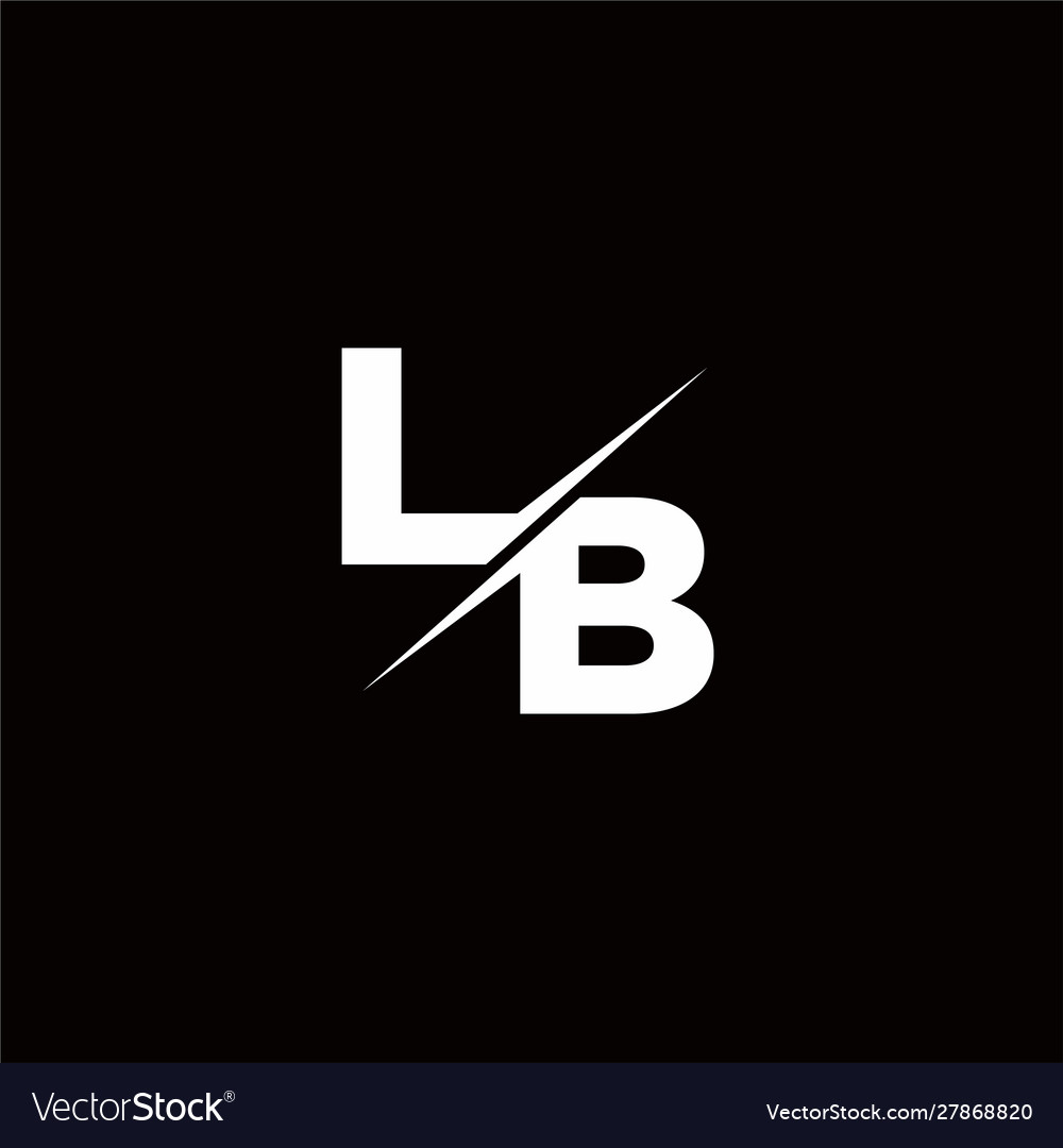 Lb logo letter monogram slash with modern