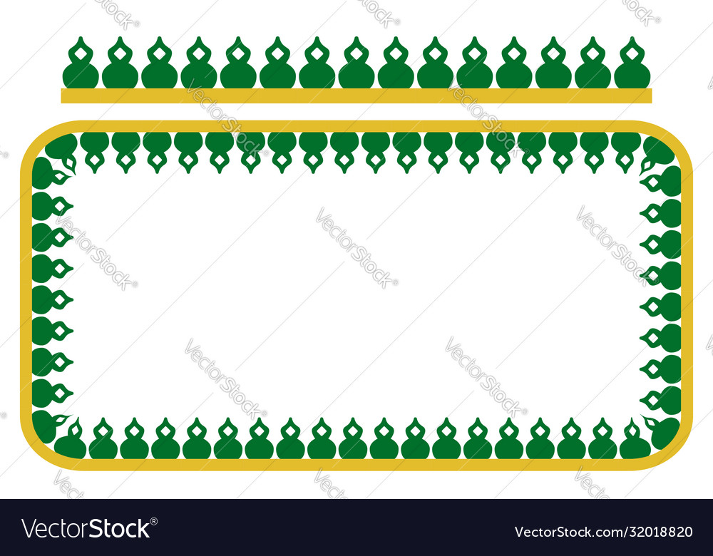 Rounded corner rectangle decoration traditional