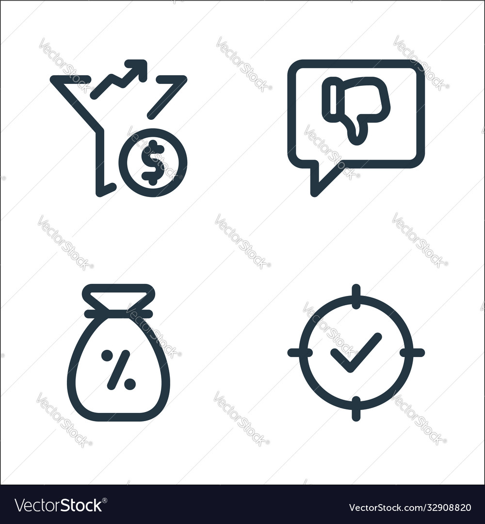 Web apps seo line icons linear set quality