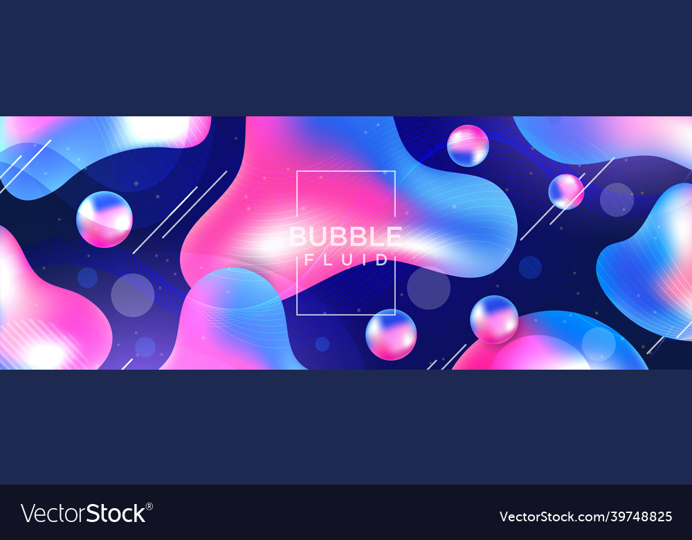 Abstract colorful bubble with fluid dynamic