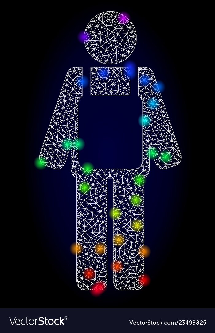 Carcass Mesh Arbeiter Person mit Regenbogen vector image Carcass Mesh Arbeiter Person mit Regenbogen