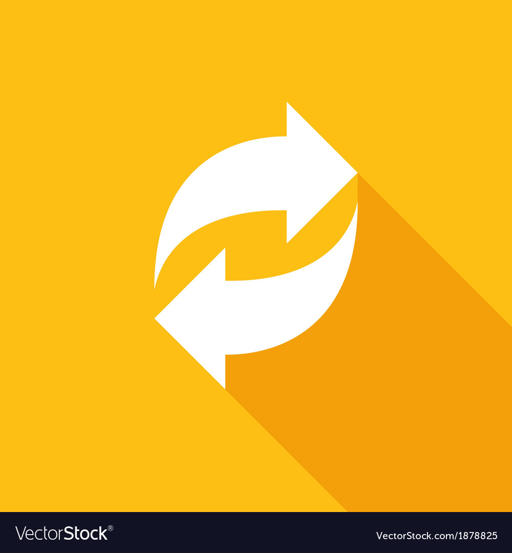 Flat Arrow Icon with Shadow