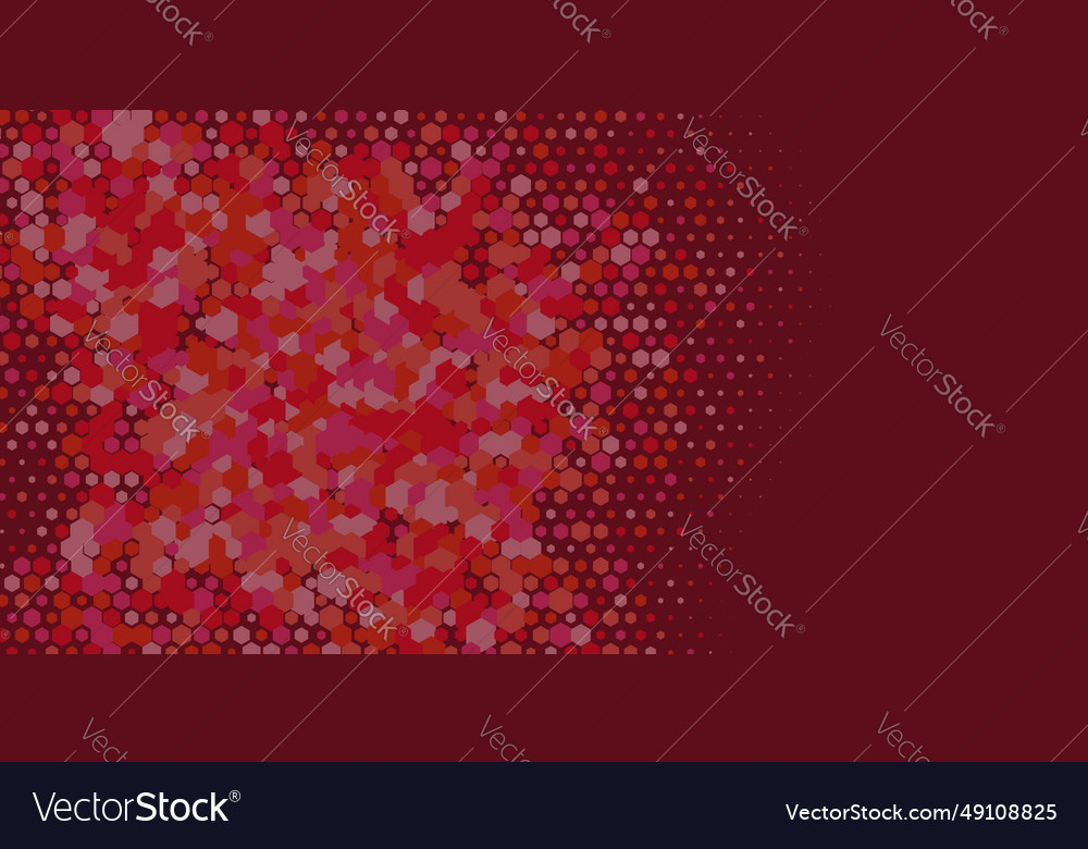 Geometric multi size hexagon with color