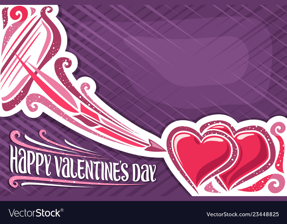 Greeting Card For Valentines Day Royalty Free Vector Image