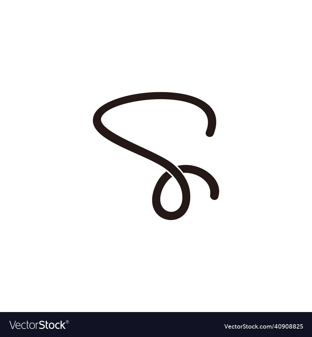 Letter s loop thread line design logo