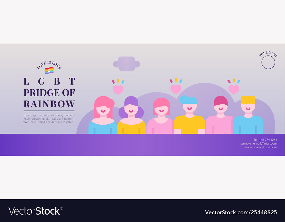 Lgbtq Campaign Banner Royalty Free Vector Image