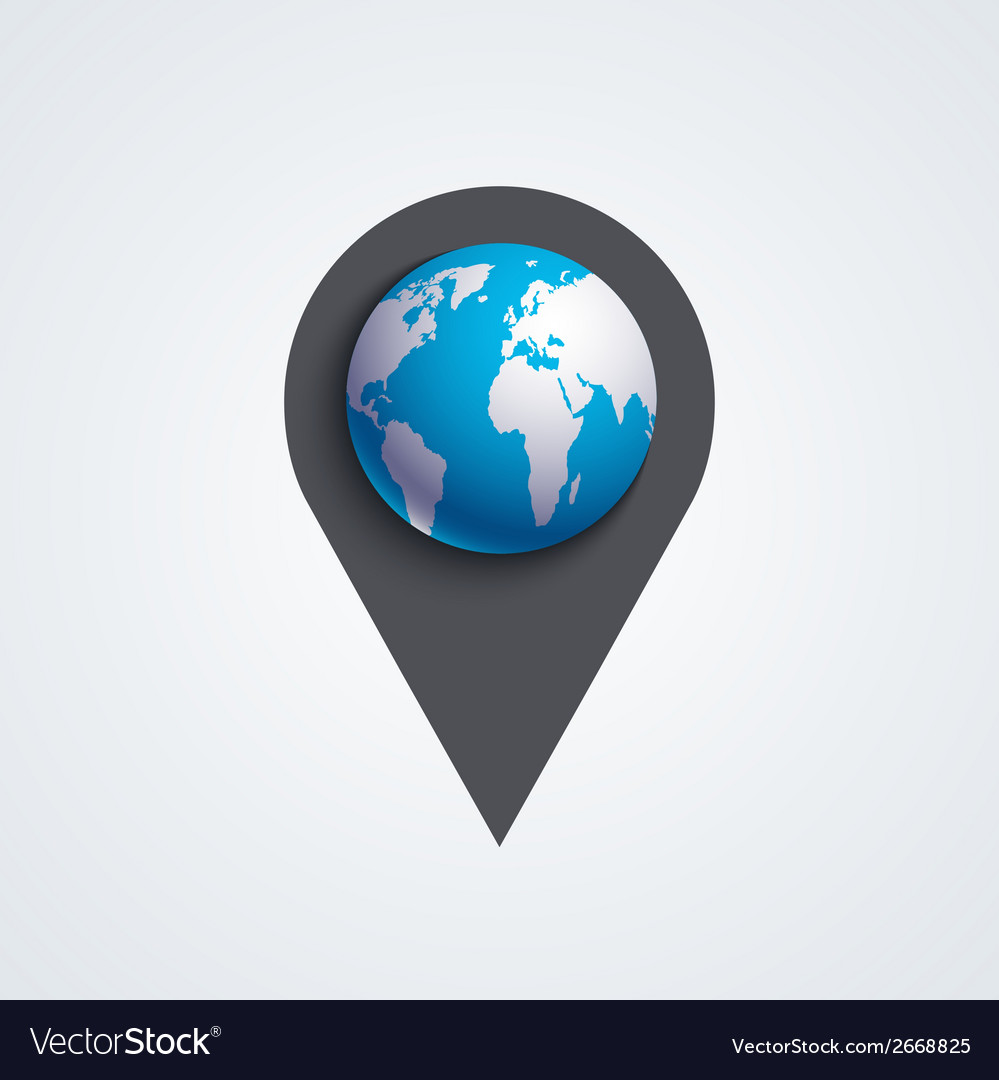 Modern map pointer icon