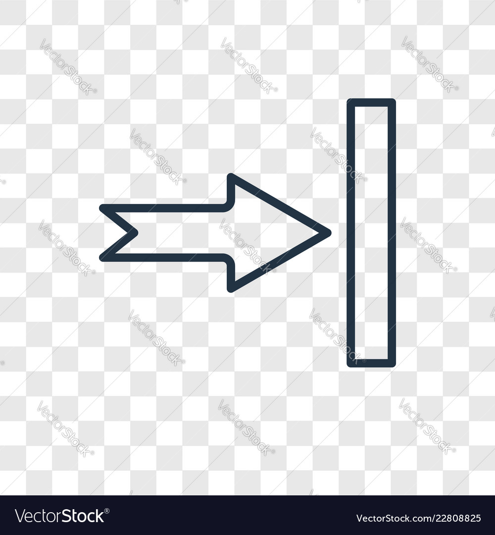 Next concept linear icon isolated on transparent