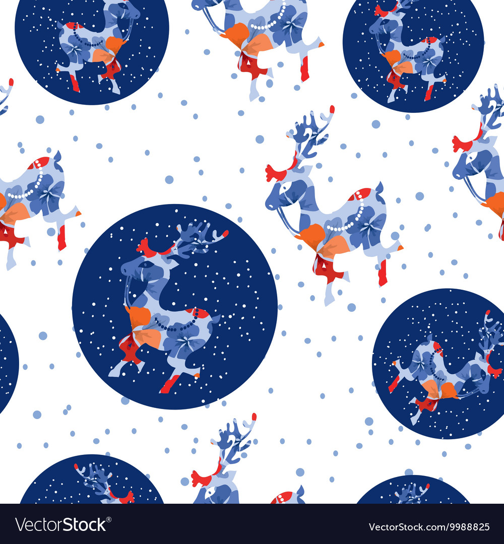 Pattern with deers on background