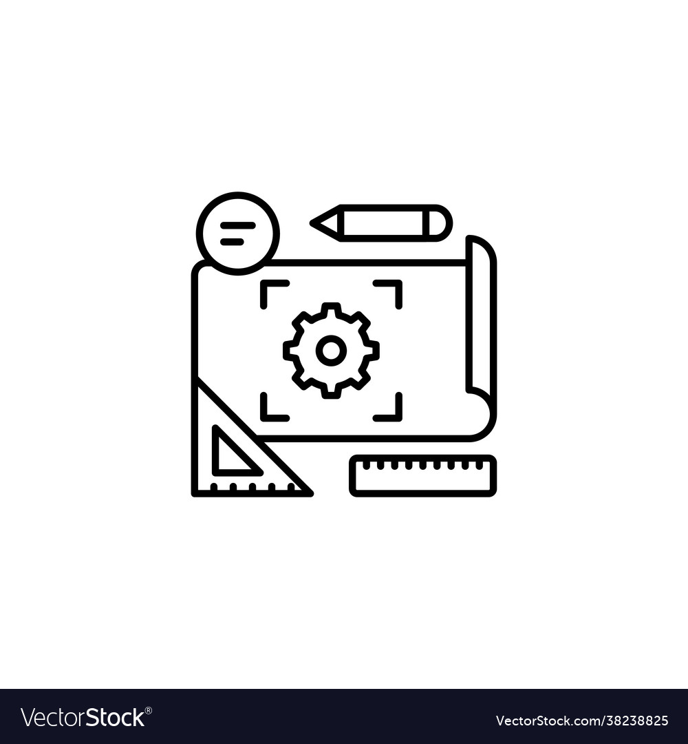 Project development icon in logotype