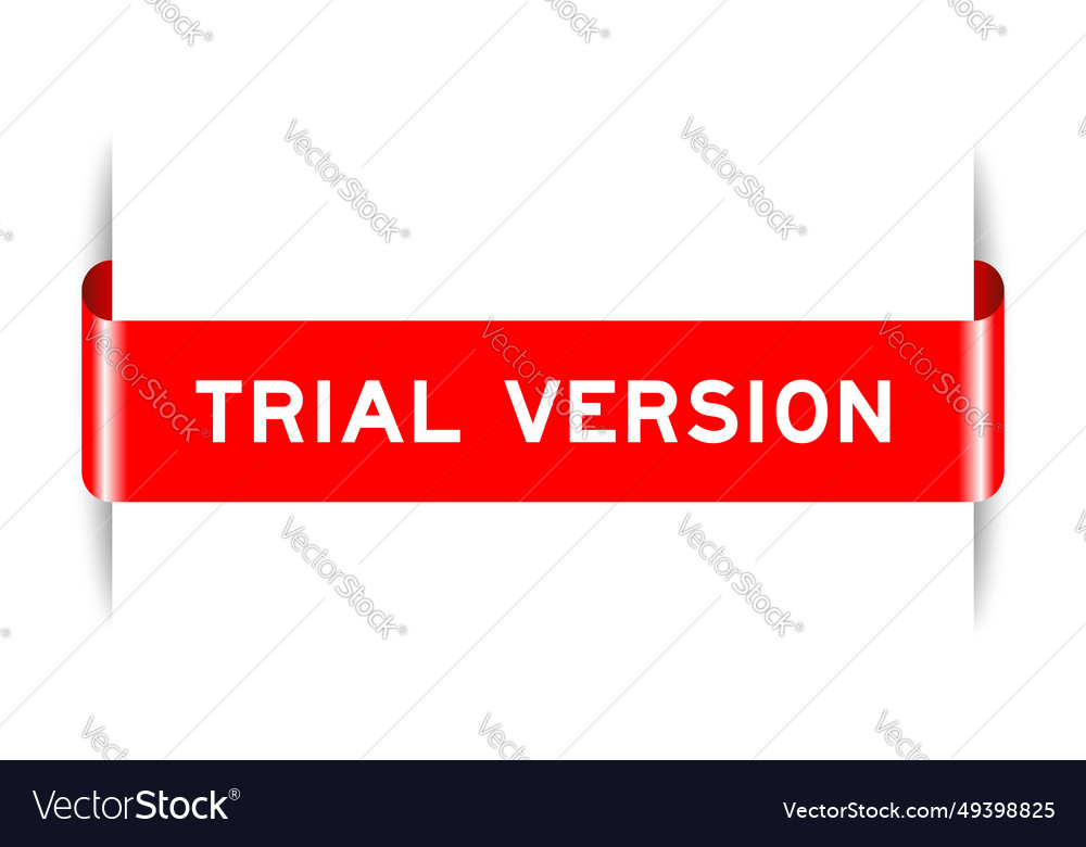 Red color inserted label banner with word trial Vector Image Red color inserted label banner with word trial