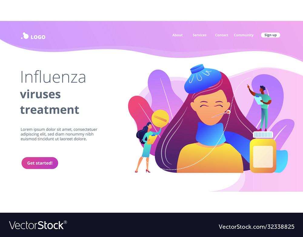 Seasonal affective disorder concept landing page