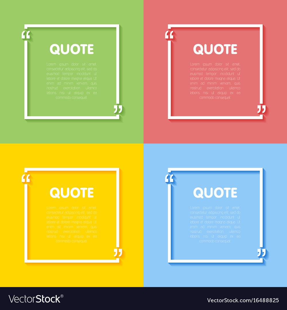 Set of frames for quotes Royalty Free Vector Image