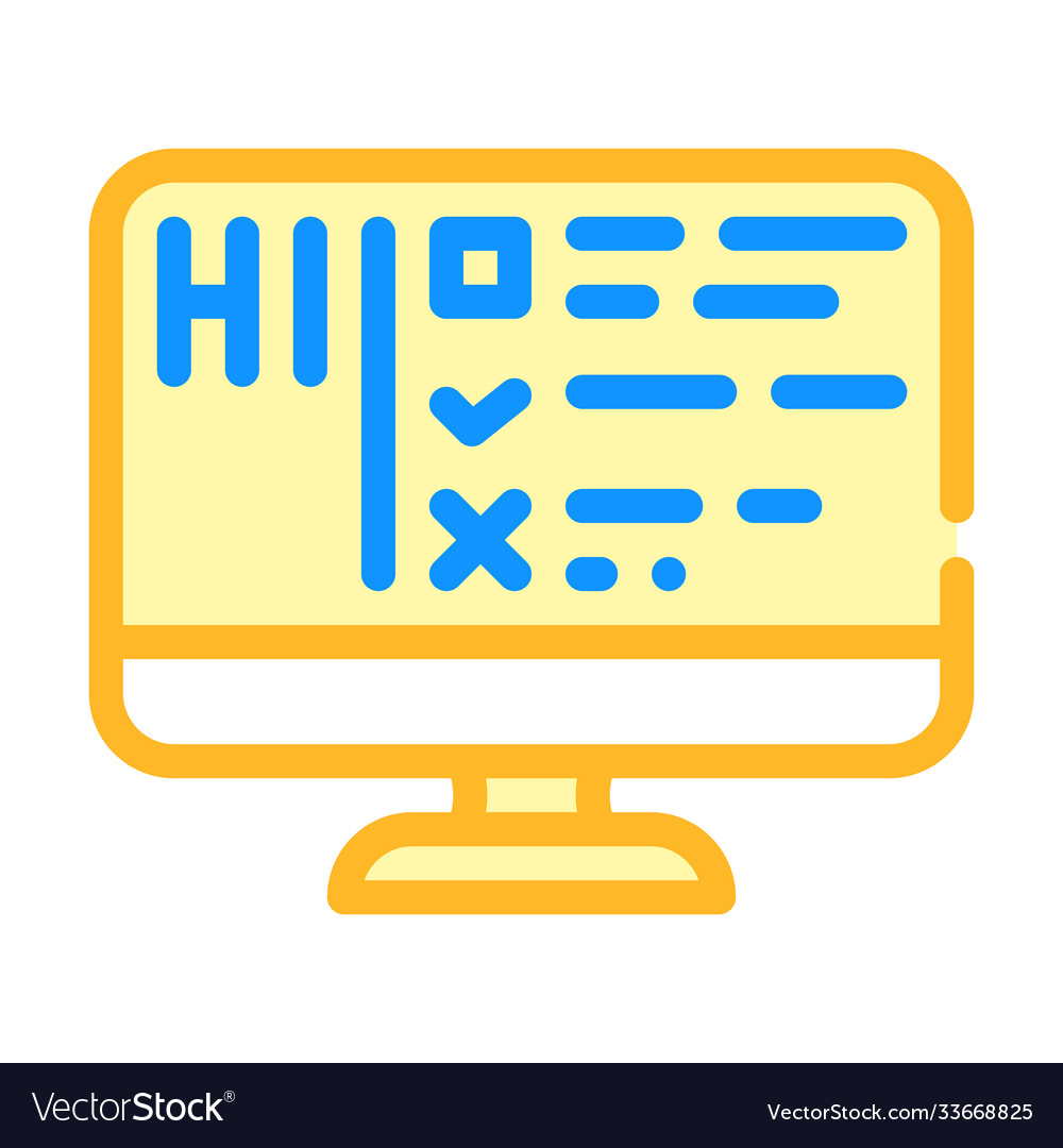Turing test color icon isolated