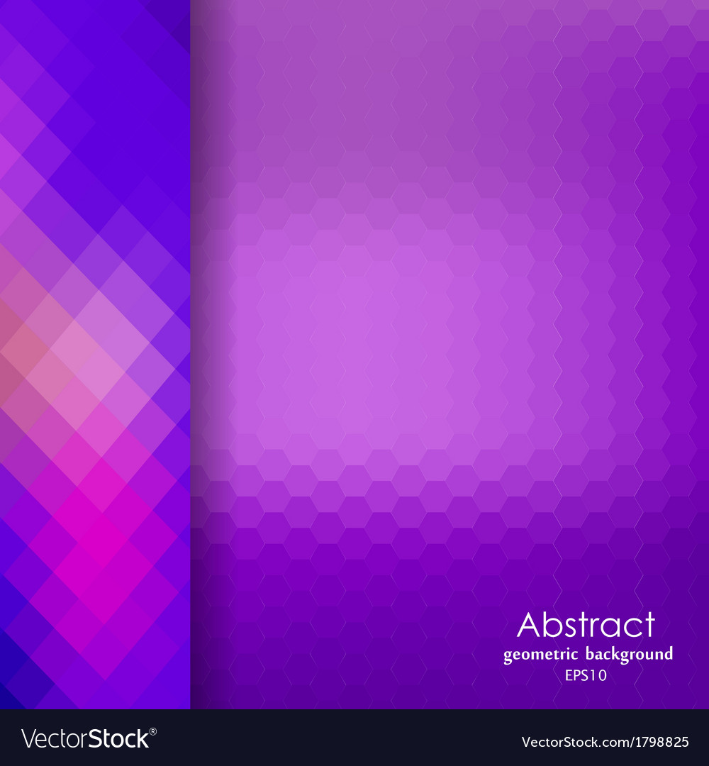 Violet Hexagon Geometric Background