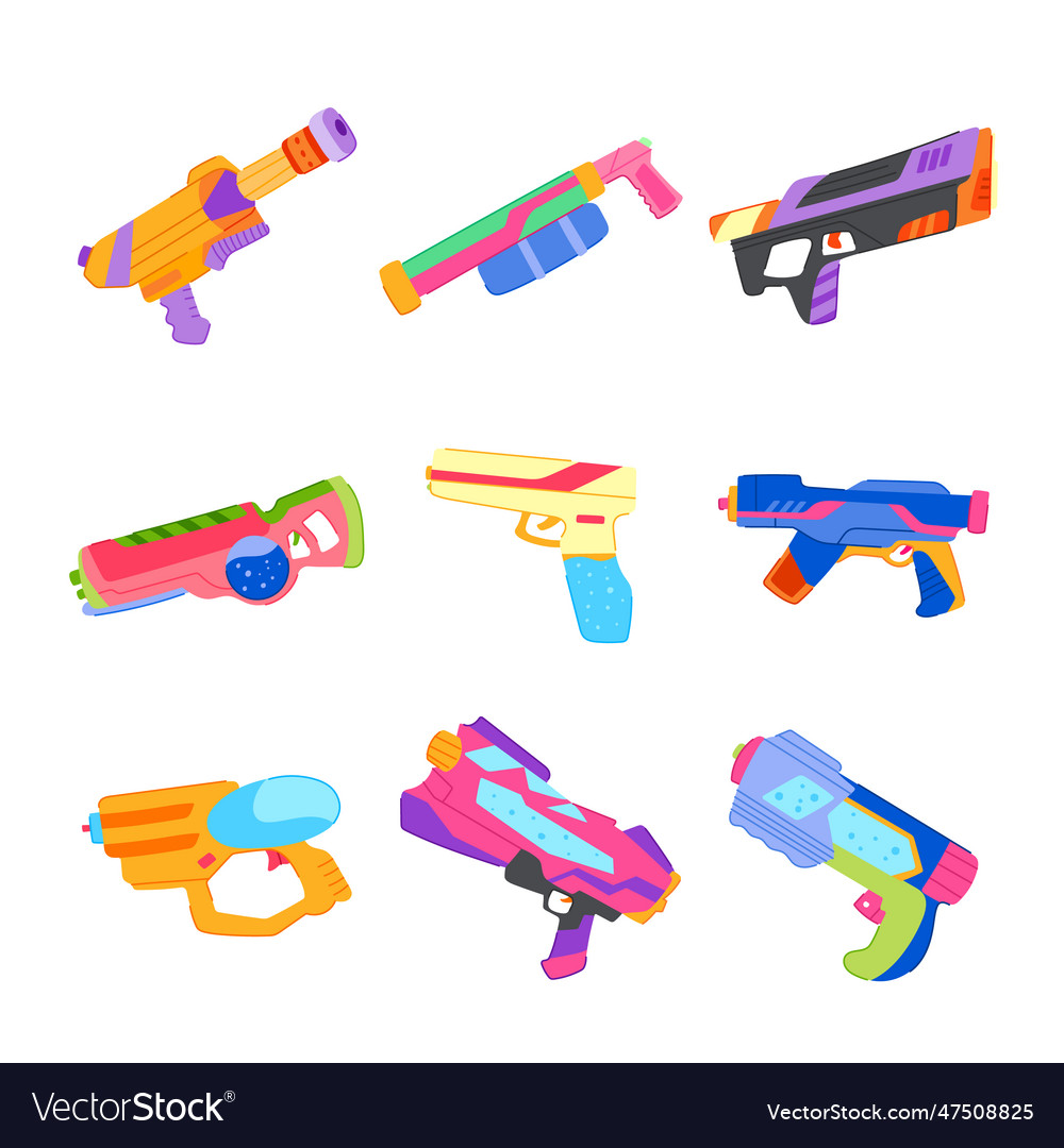 Water gun set cartoon