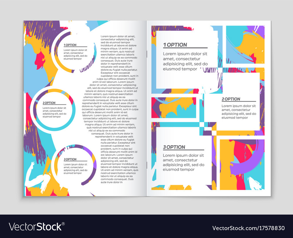 Abstract layout background set for art