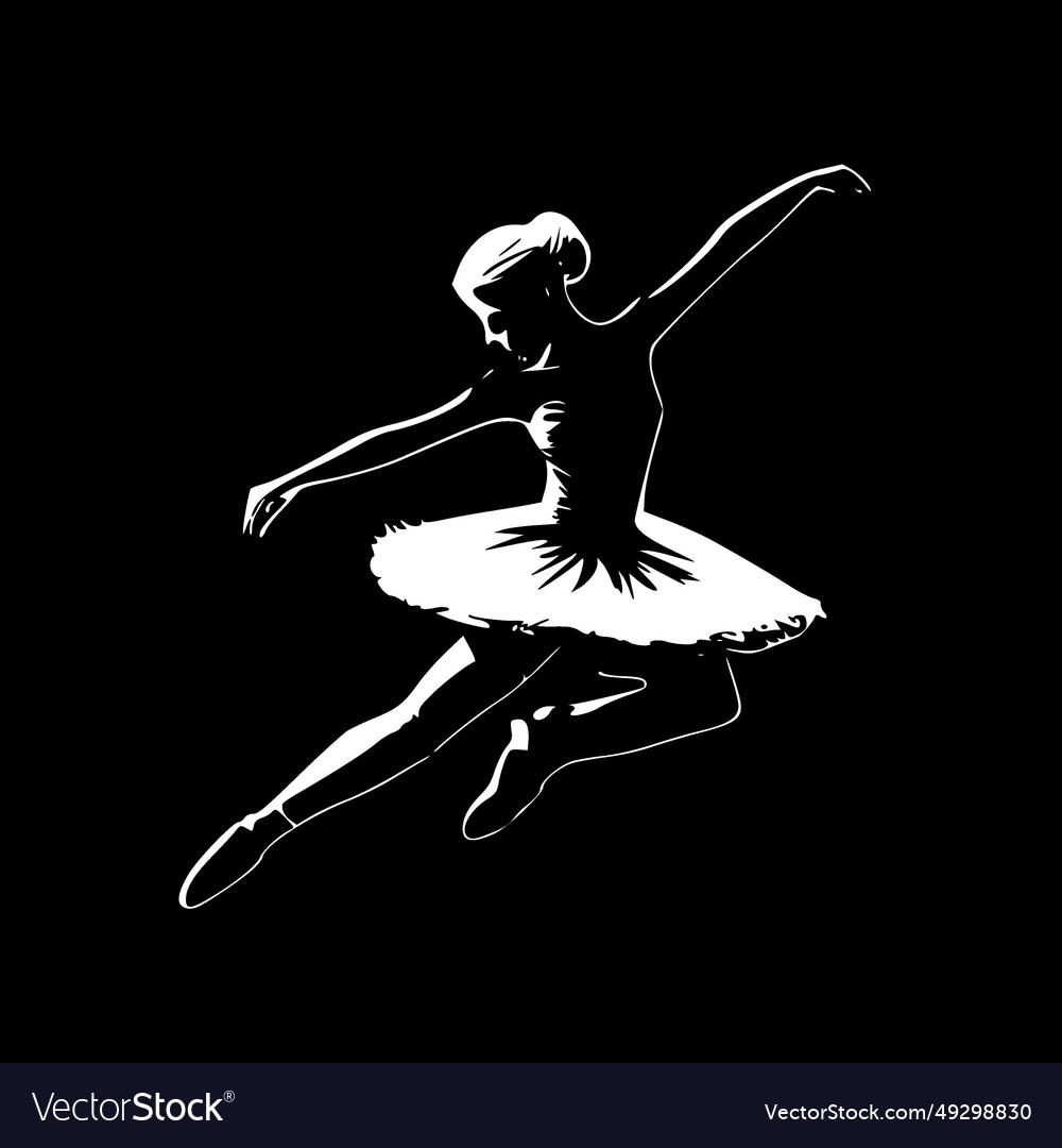 Ballerina - minimalistisches und flaches Logo