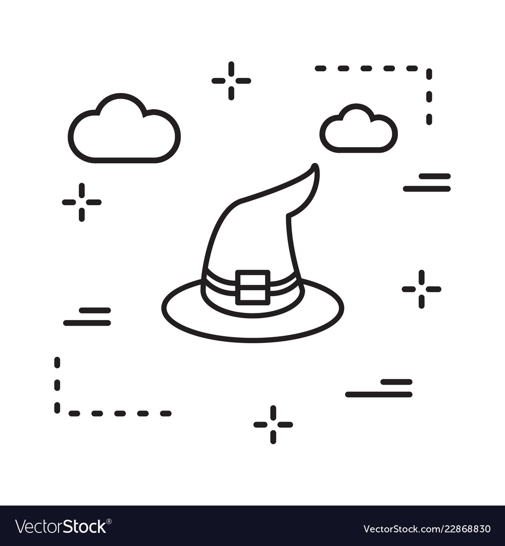 Cap icon in creative design with elements