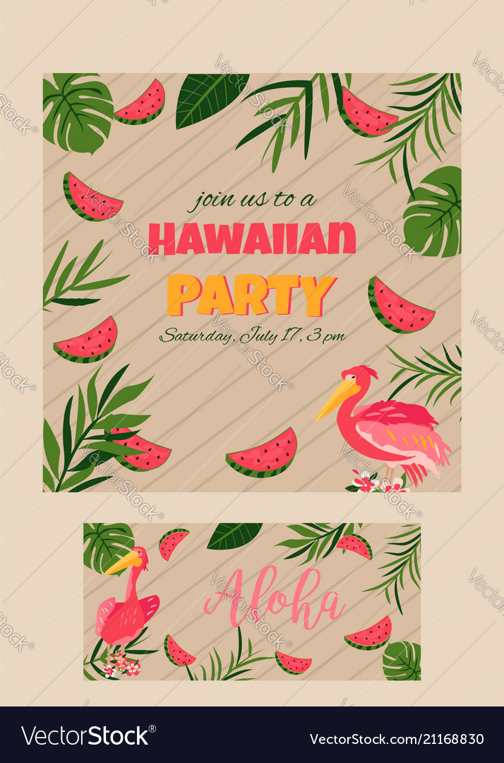 Cocktail birthday invitation on wooden background