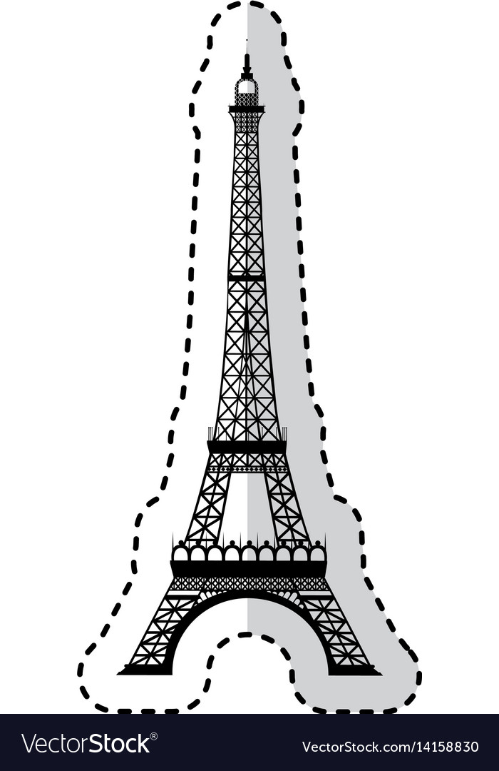 Eiffel tower isolated icon