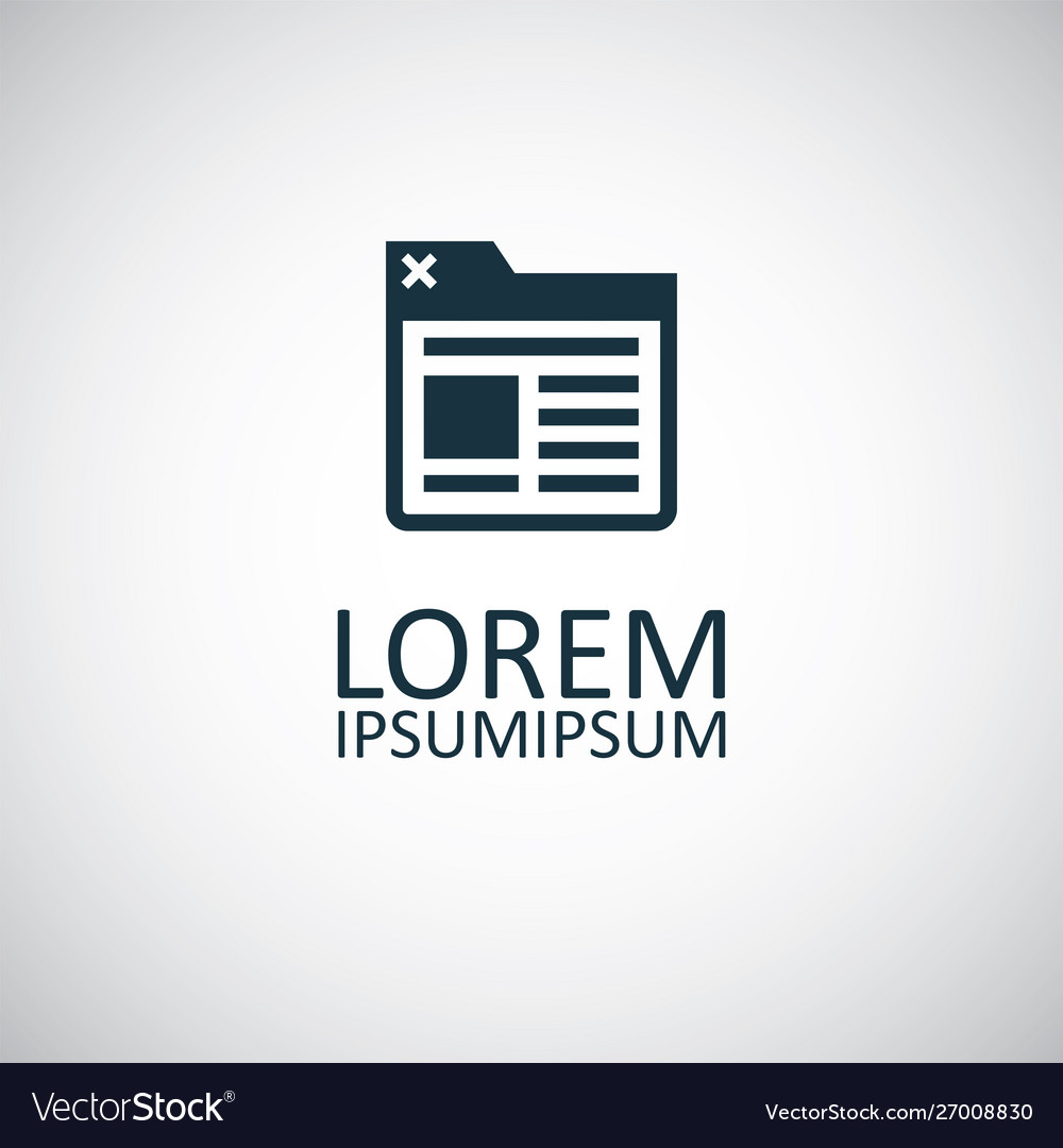 Internet browser icon simple flat element concept