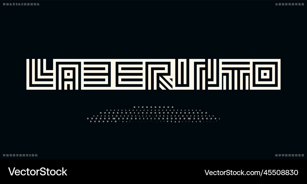 Labyrinth multilingual alphabet geometric maze Vector Image