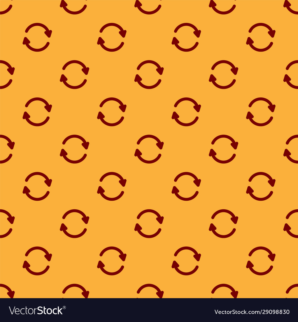 Red refresh icon isolated seamless pattern vector image Red refresh icon isolated seamless pattern