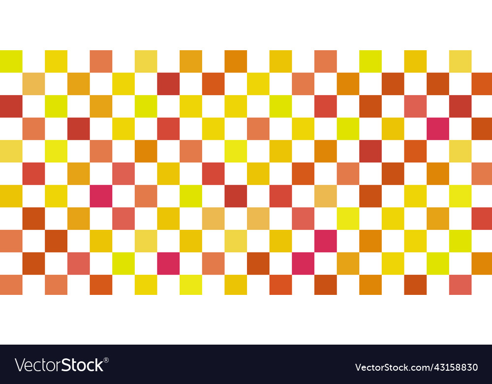 Seamless geometric checkered red yellow pattern