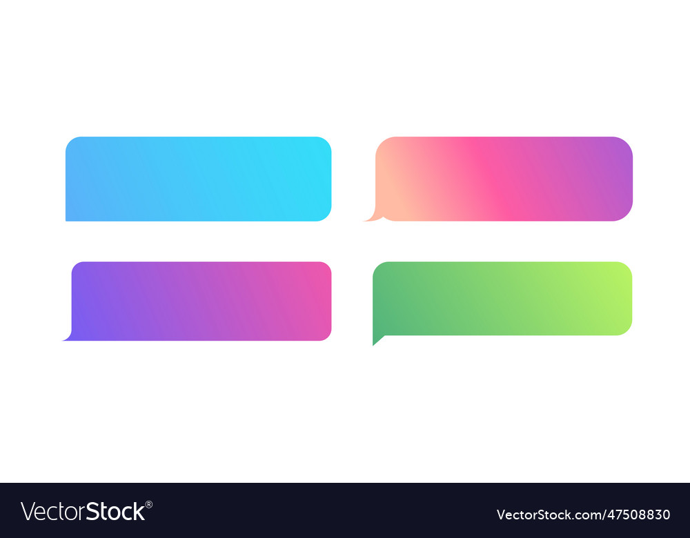 Set of bubble messages template for website Vector Image Set of bubble messages template for website