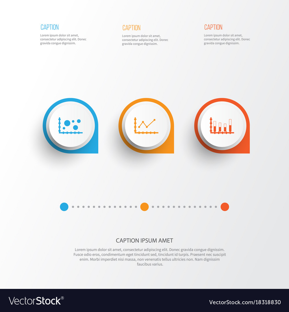 Set of graphs diagrams and statistics icons