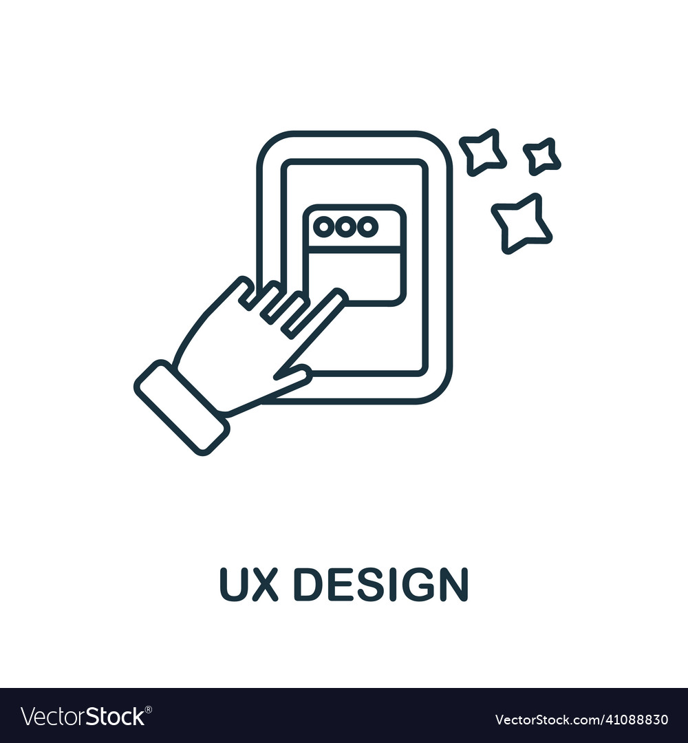 Ux design icon line element from graphic vector image Ux design icon line element from graphic