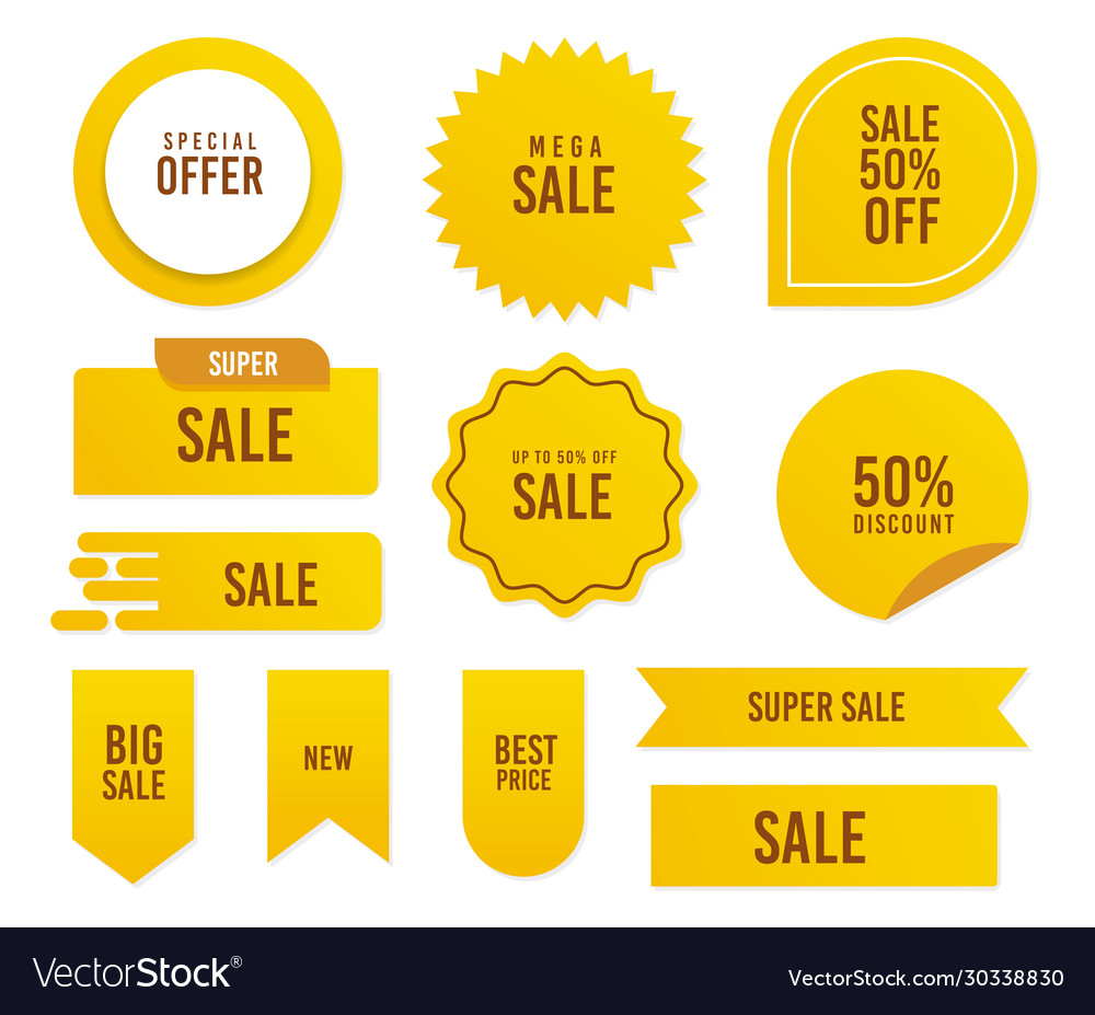Variety sales tag set